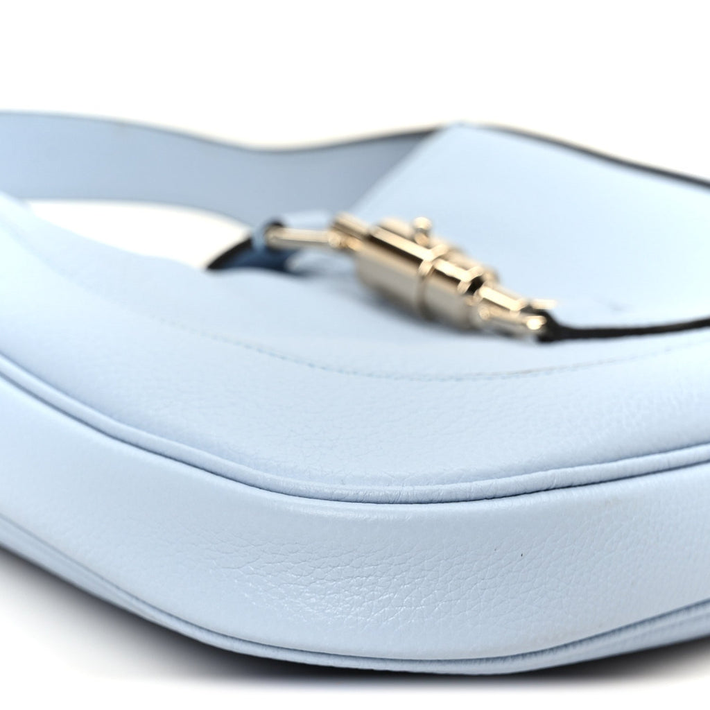 Grained Calfskin Web Medium Jackie 1961 Hobo Light Blue