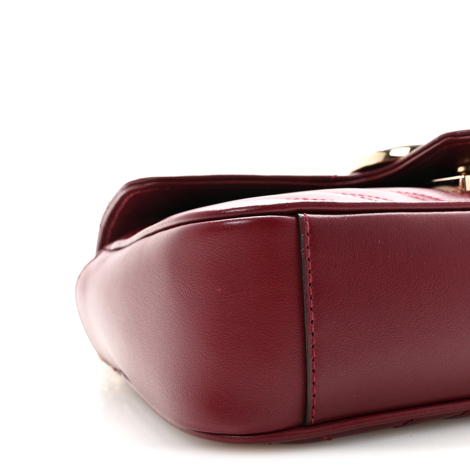 Calfskin Matelasse Small GG Marmont Shoulder Bag  Rosso Ancora
