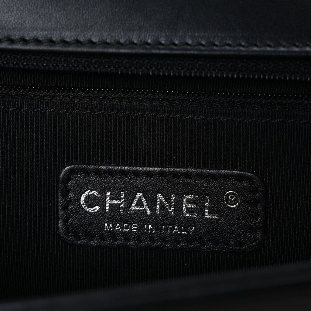 Lambskin Quilted New Medium Boy Flap Black