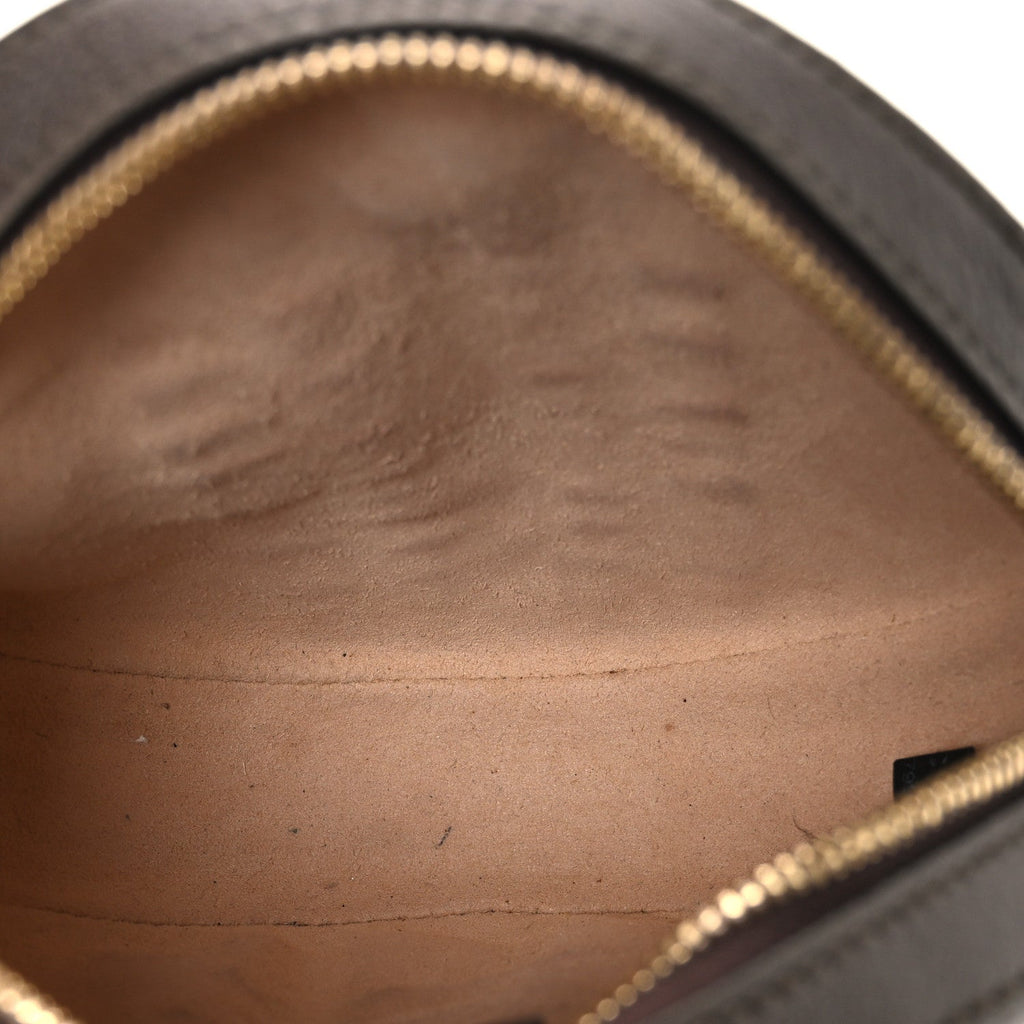 GG Supreme Monogram Web Mini Ophidia Round Shoulder Bag Brown