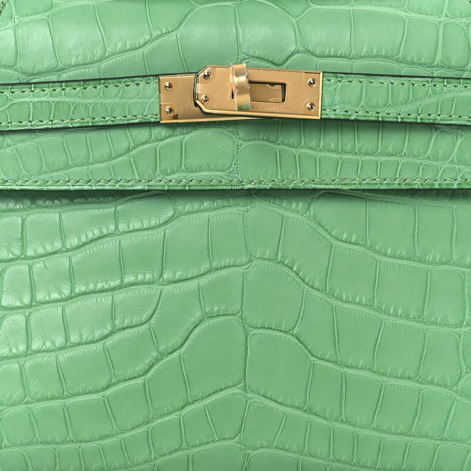 Matte Alligator Kelly Pochette Vert Comics
