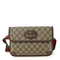 GG Supreme Monogram Neo Vintage Web Belt Bag Brown