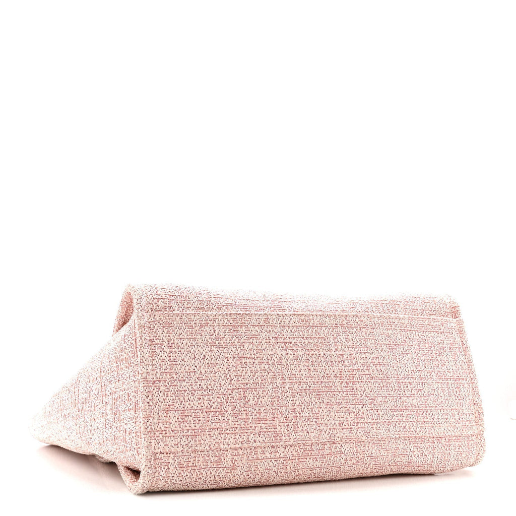 Lurex Boucle Deauville Medium Tote Pink