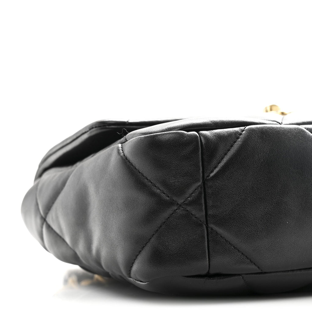 Lambskin Quilted Medium Chanel 19 Flap Black