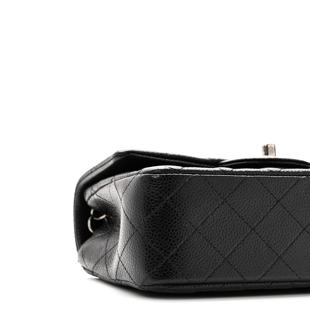 Caviar Quilted Mini Rectangular Flap Black