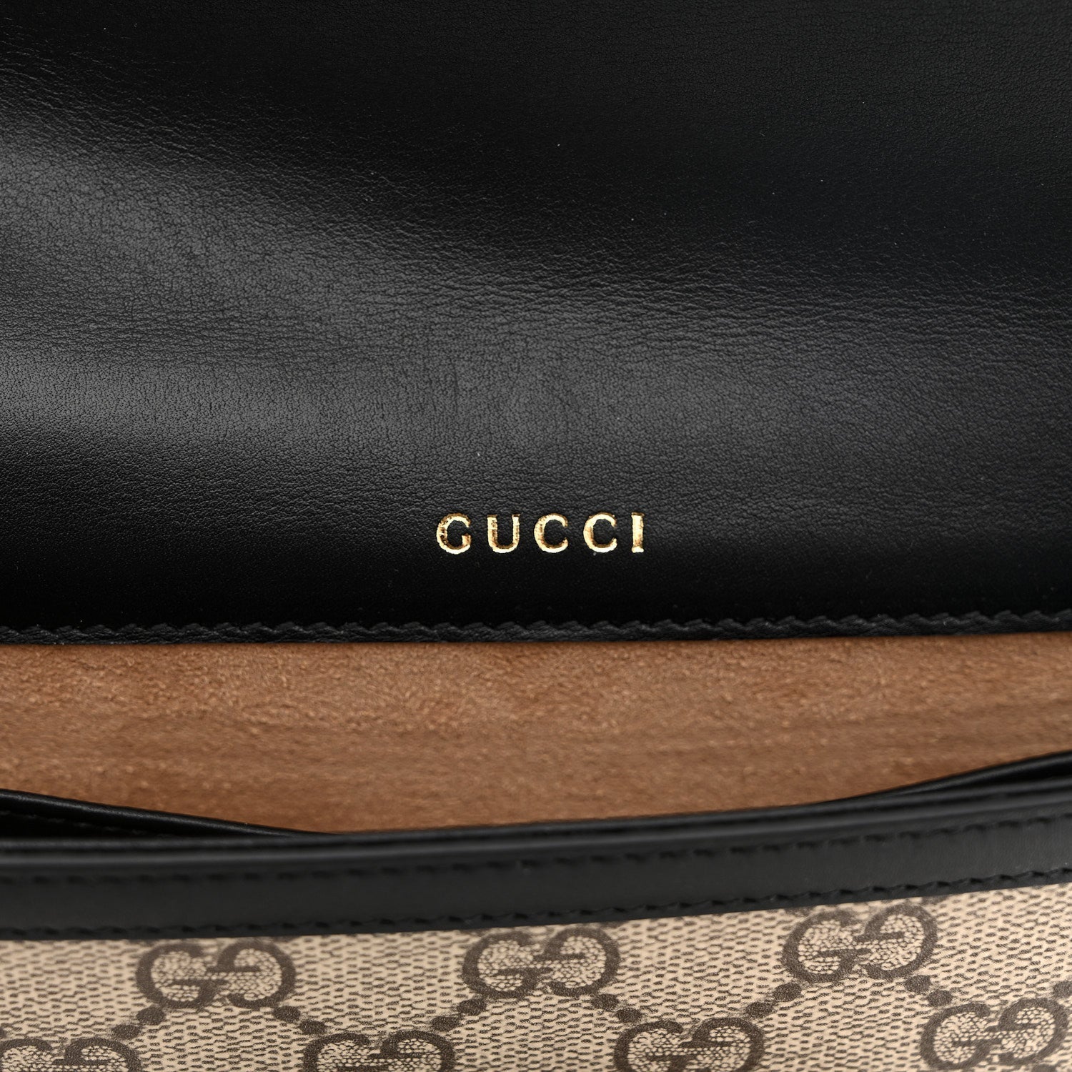 GG Supreme Monogram Azalea Calfskin Horsebit 1955 Mini Bag Beige Black