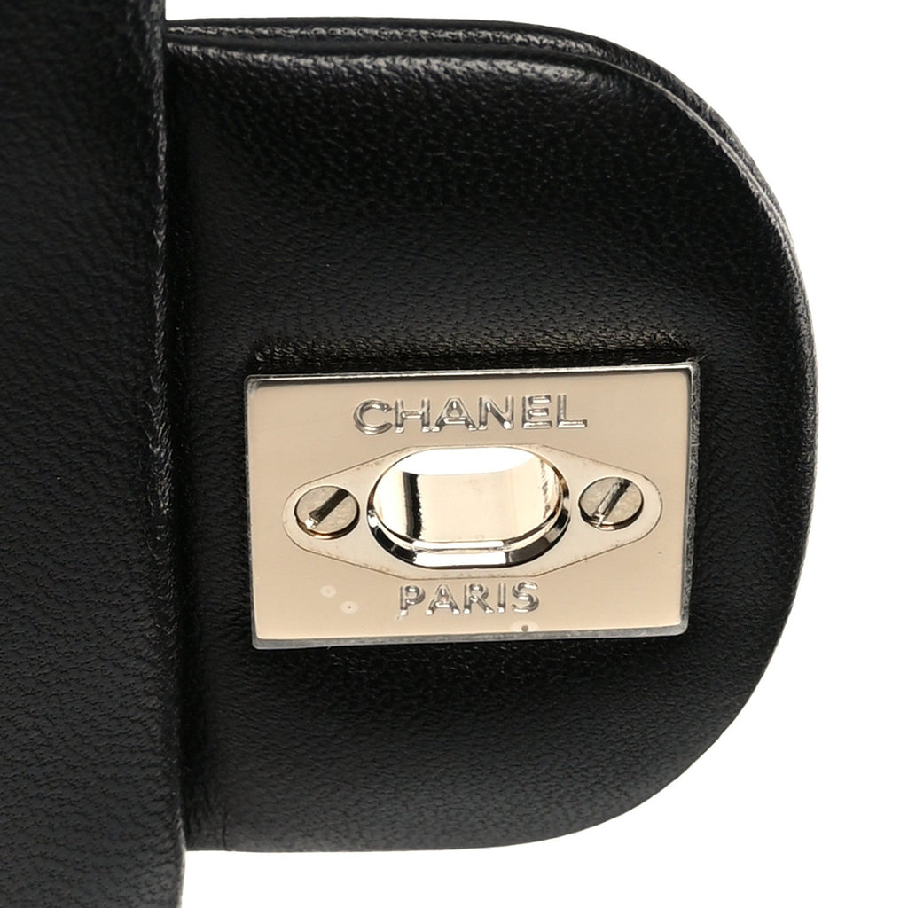 Lambskin Quilted Mini Square Flap Black