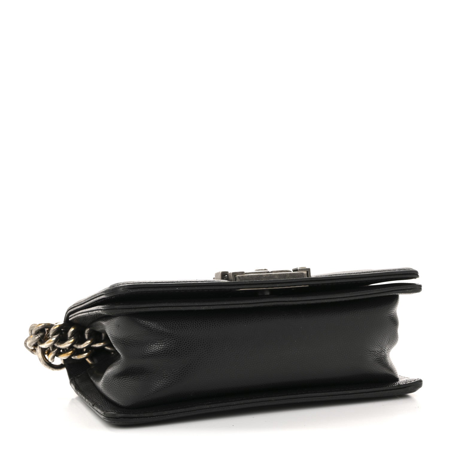 Caviar Quilted Small Boy Flap Black