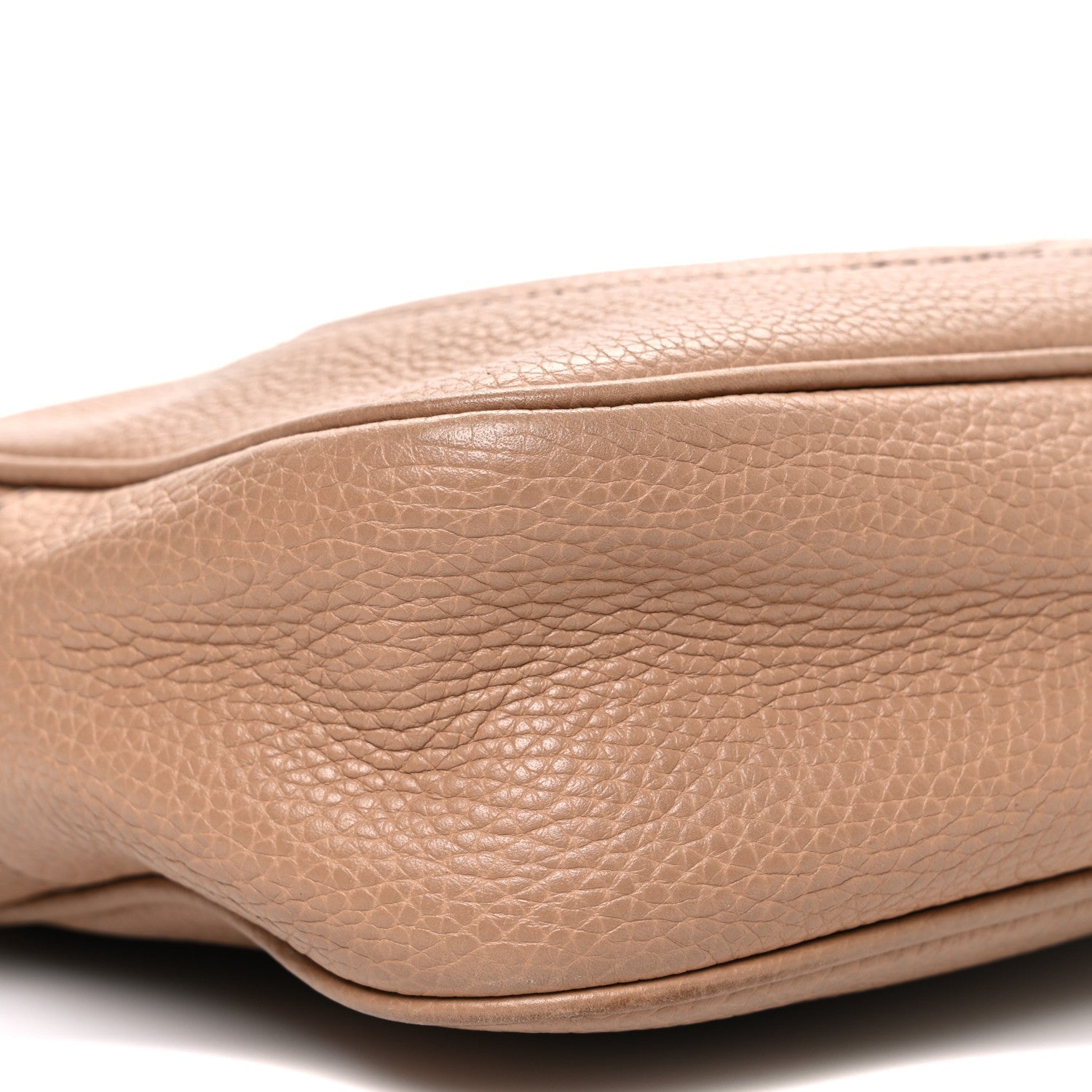 Pebbled Calfskin Small Soho Disco Bag Rose Beige