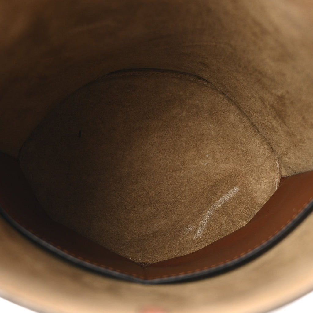 Calfskin Gate Bucket Bag Brown