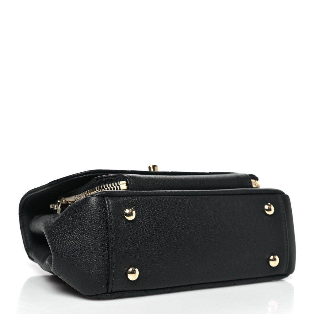Caviar Quilted Small Business Affinity Flap Black