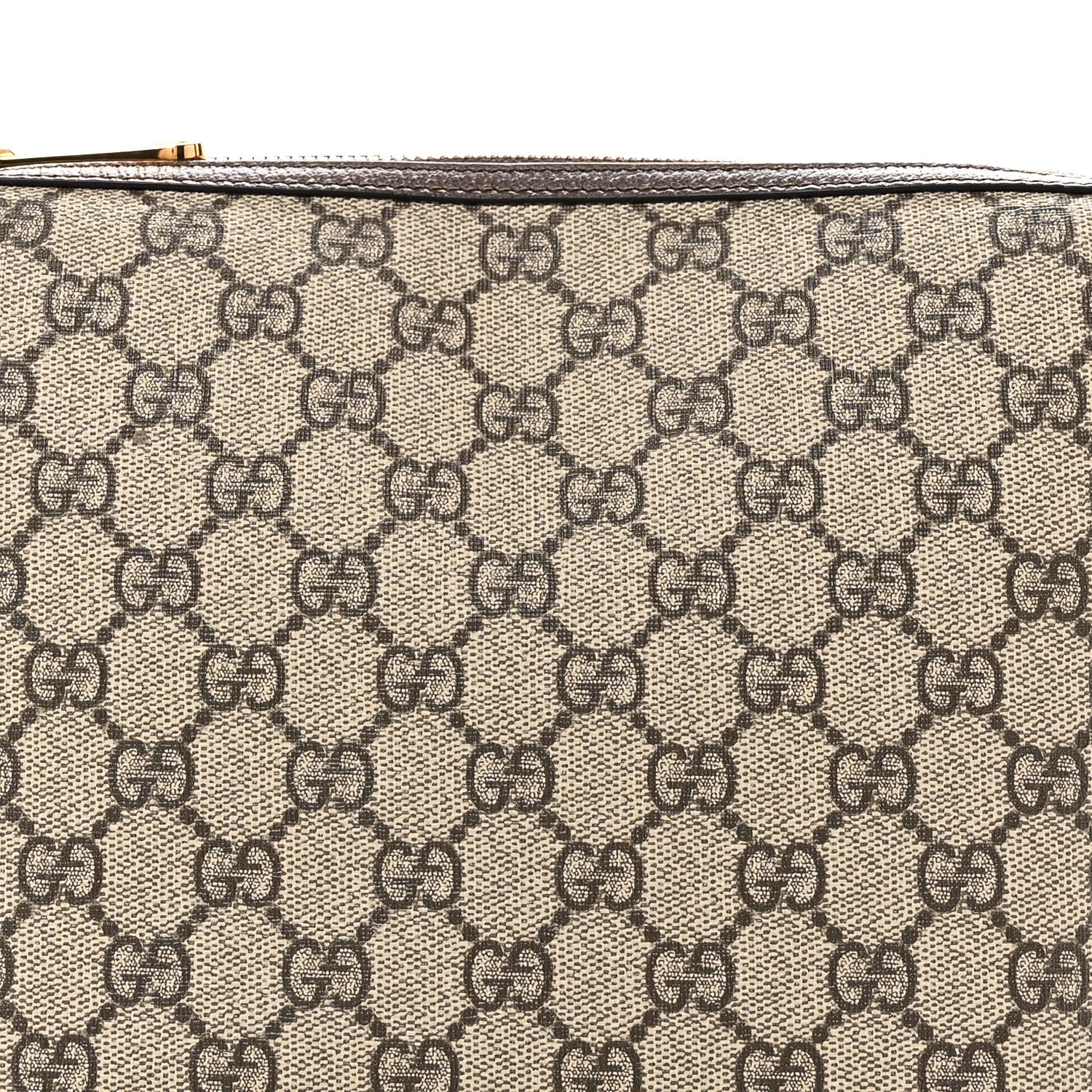 GG Supreme Monogram Textured Calfskin Web Super Mini Ophidia Shoulder Bag Beige Ebony New Acero