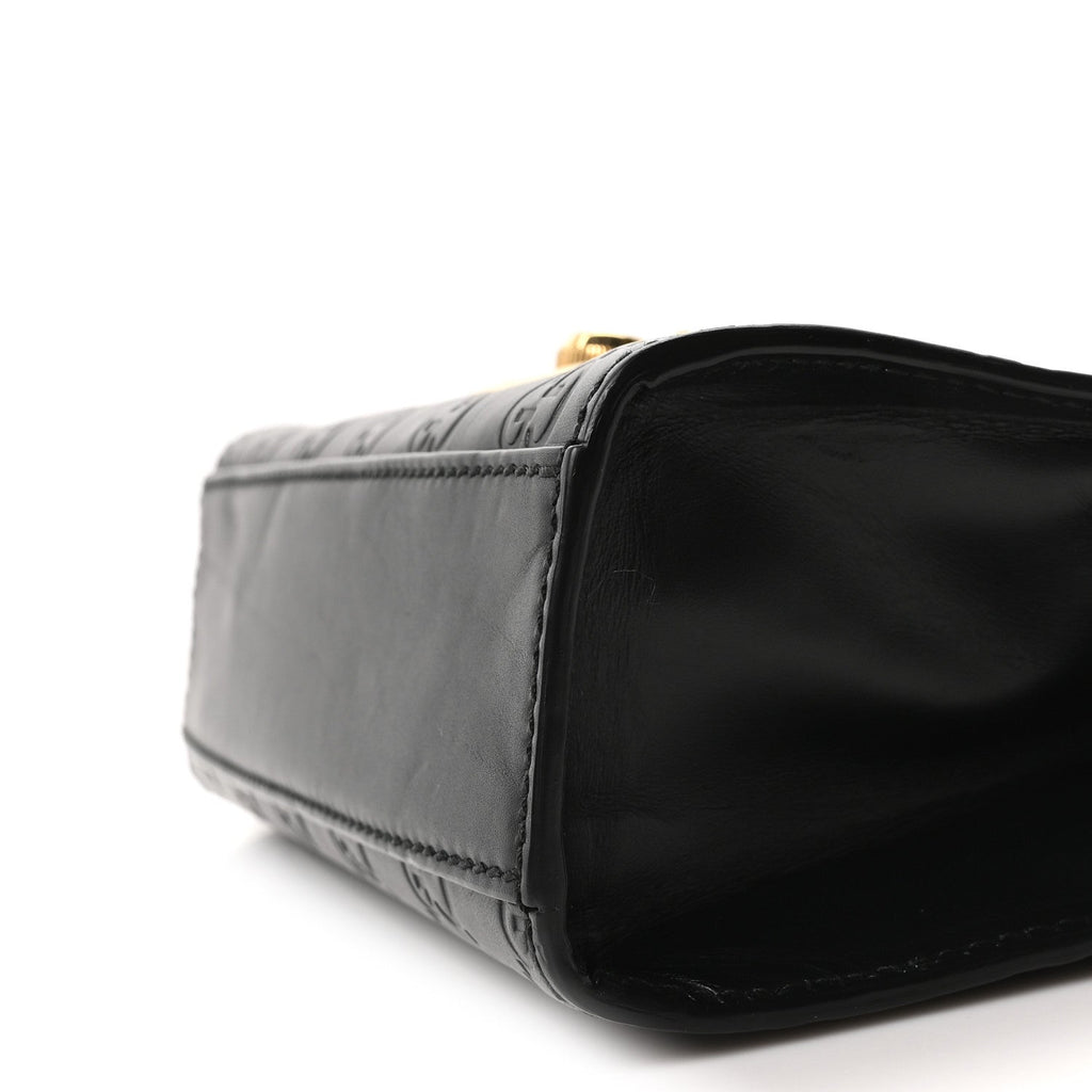 Guccissima Small Padlock Shoulder Bag Black