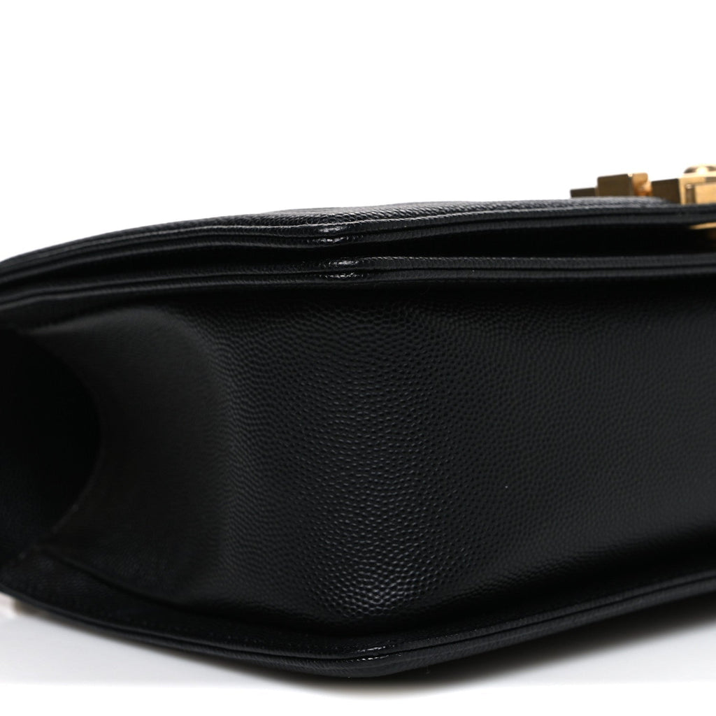 Caviar Quilted Medium Boy Flap Black