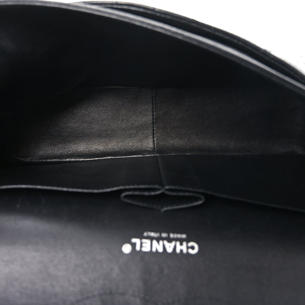 Lambskin Quilted Jumbo Double Flap So Black