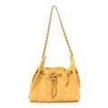 Suede Quilted Mini Chanel 25 Handbag Yellow