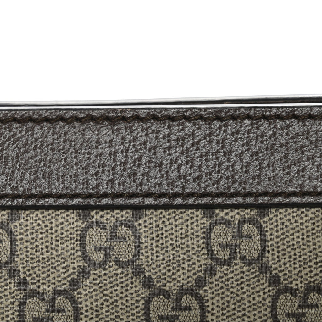 GG Supreme Monogram Web Small Ophidia Chain Shoulder Bag Brown