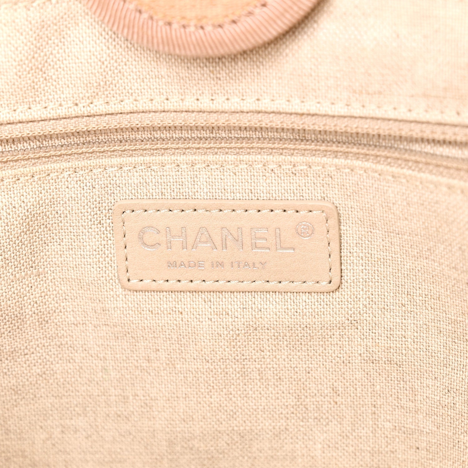 Mixed Fibers Small Deauville Tote Beige