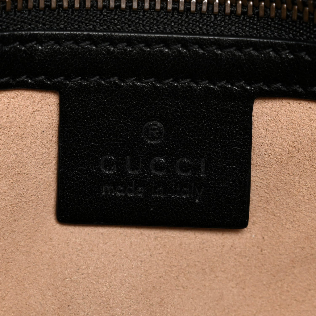 Calfskin Matelasse Small GG Marmont Shoulder Bag Black