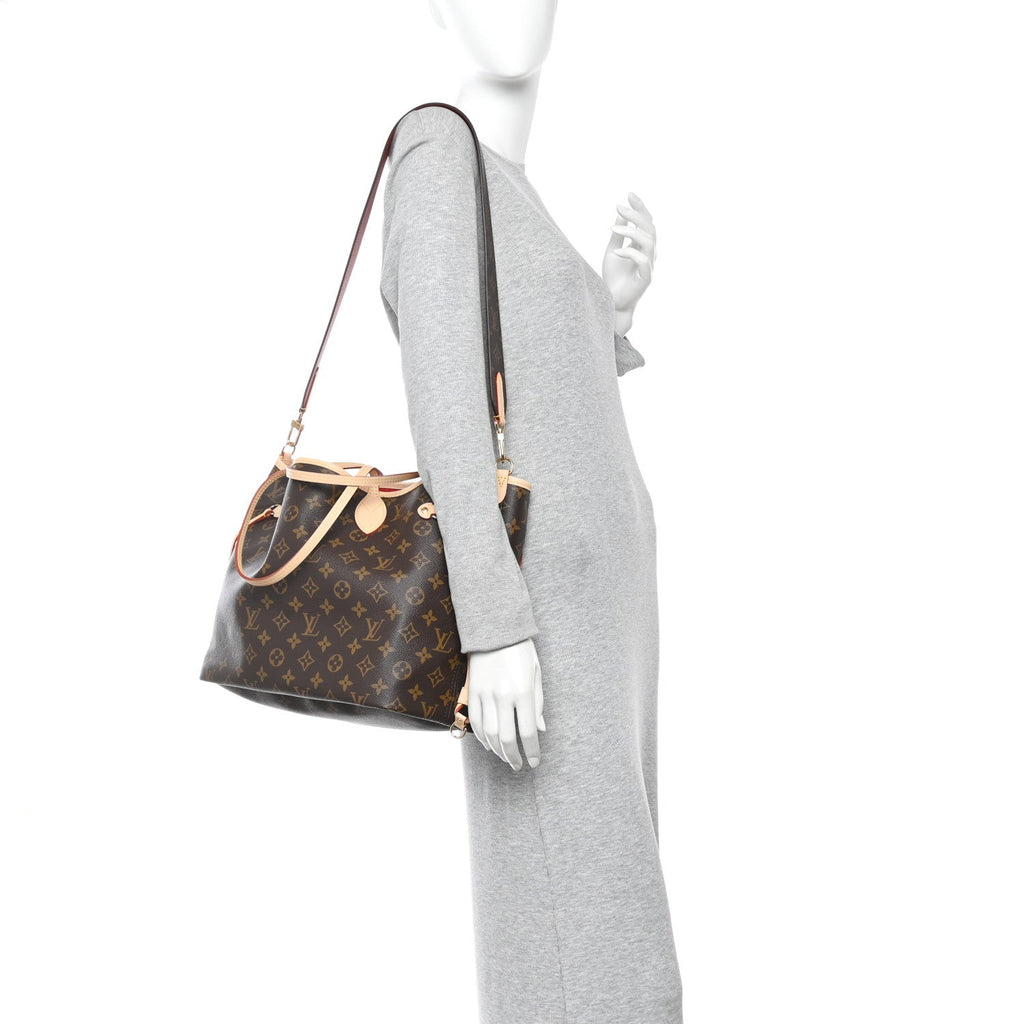 Monogram Inside Out Neverfull Bandouliere MM Rouge Sari