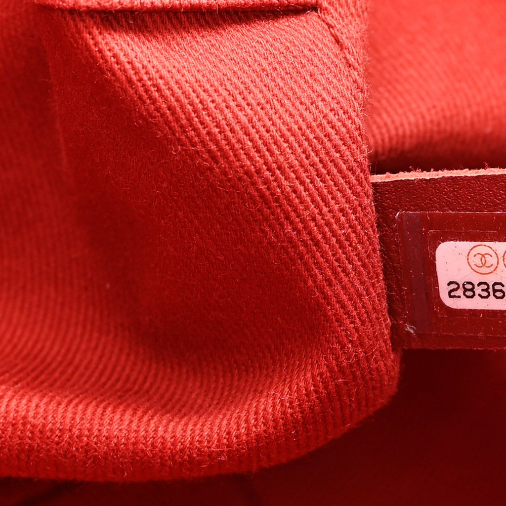 Lurex Boucle Medium Deauville Tote Red