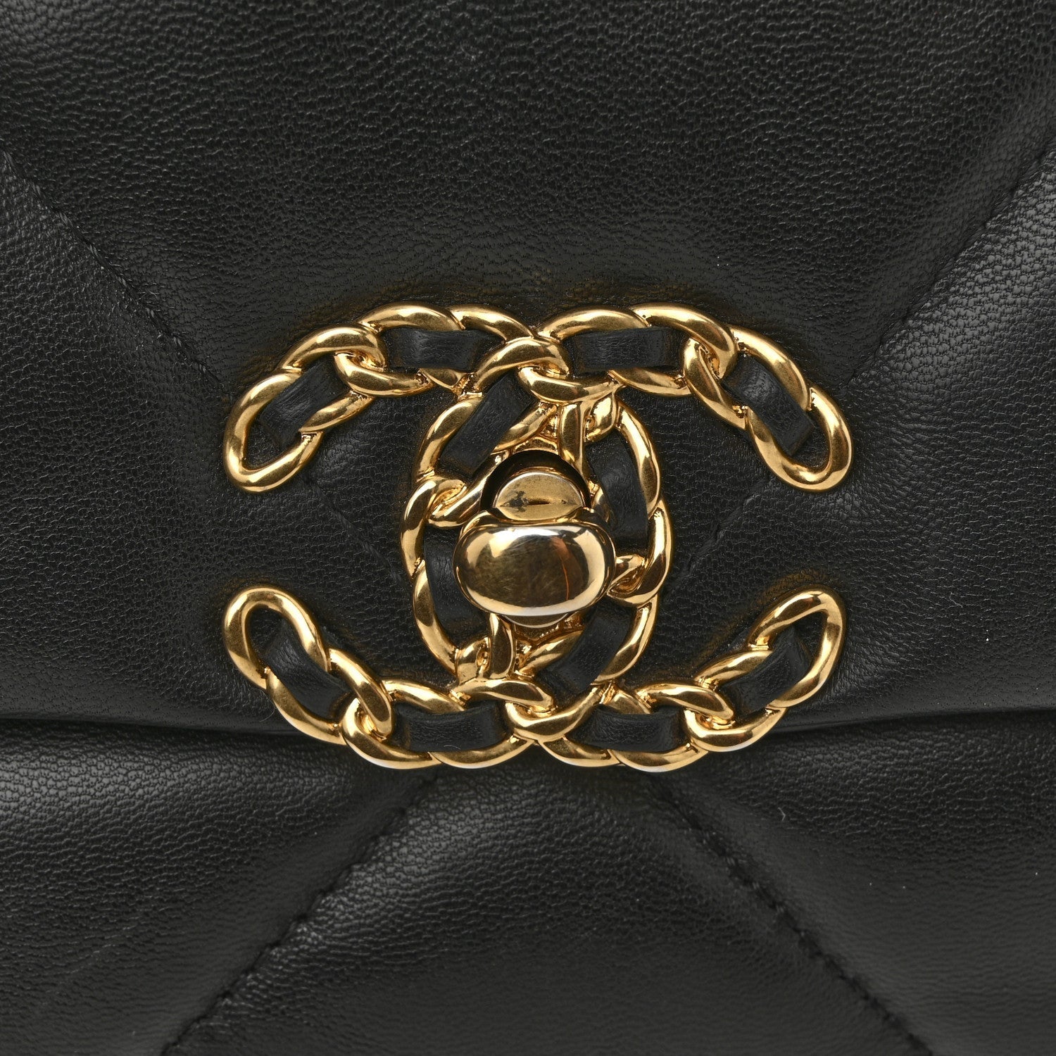 Lambskin Quilted Medium Chanel 19 Flap Black
