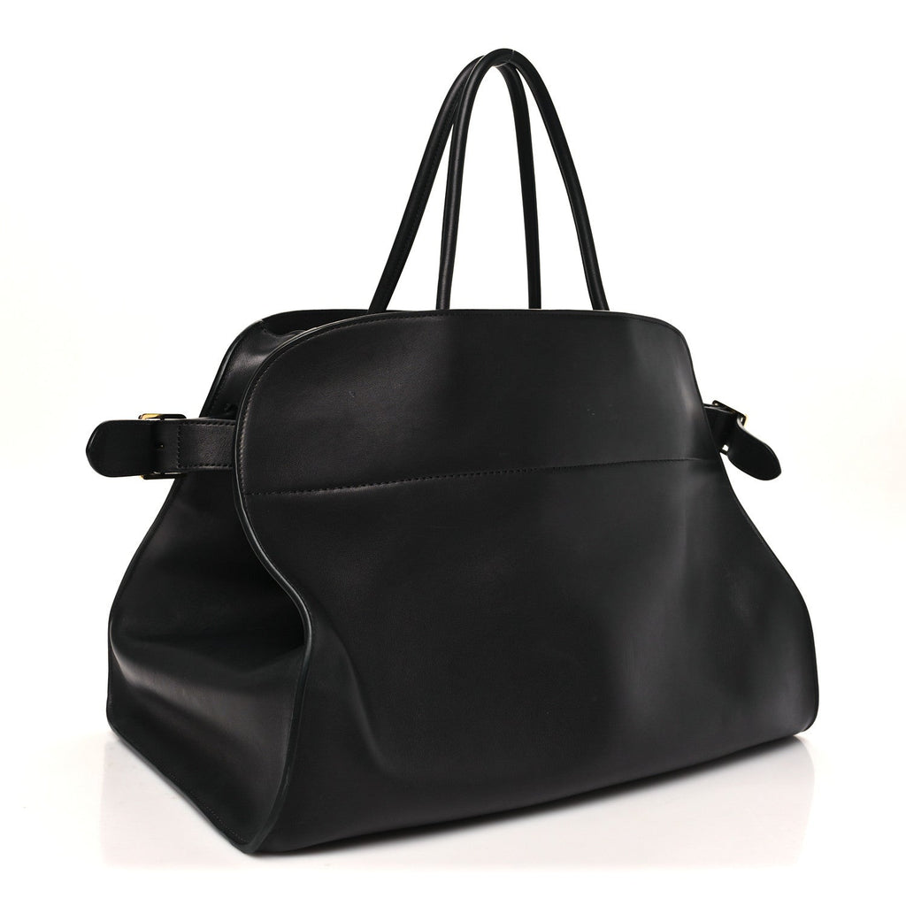 Polished Saddle Calfskin Soft Margaux 17 Black