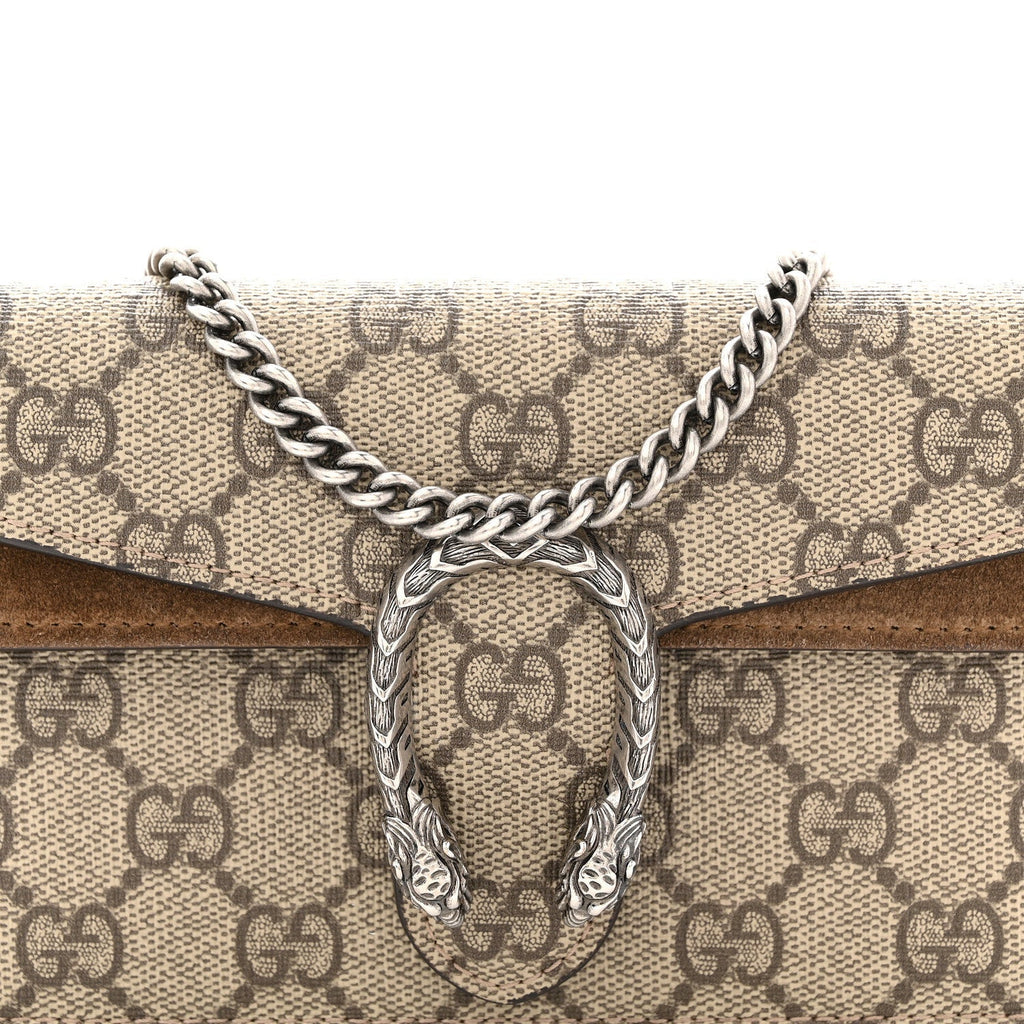 GG Supreme Monogram Super Mini Dionysus Shoulder Bag Taupe