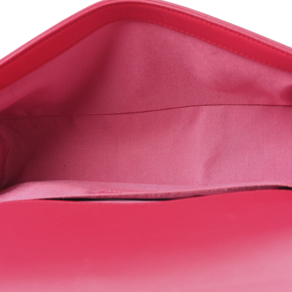 Lambskin Quilted Medium Boy Flap Fuchsia