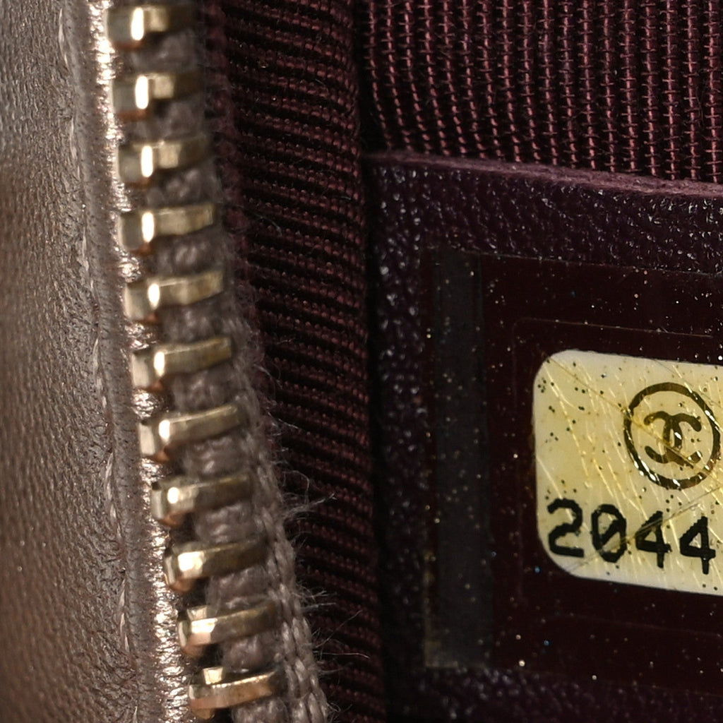 Metallic Lambskin Mini Coco Boy Camera Case Dark Gold