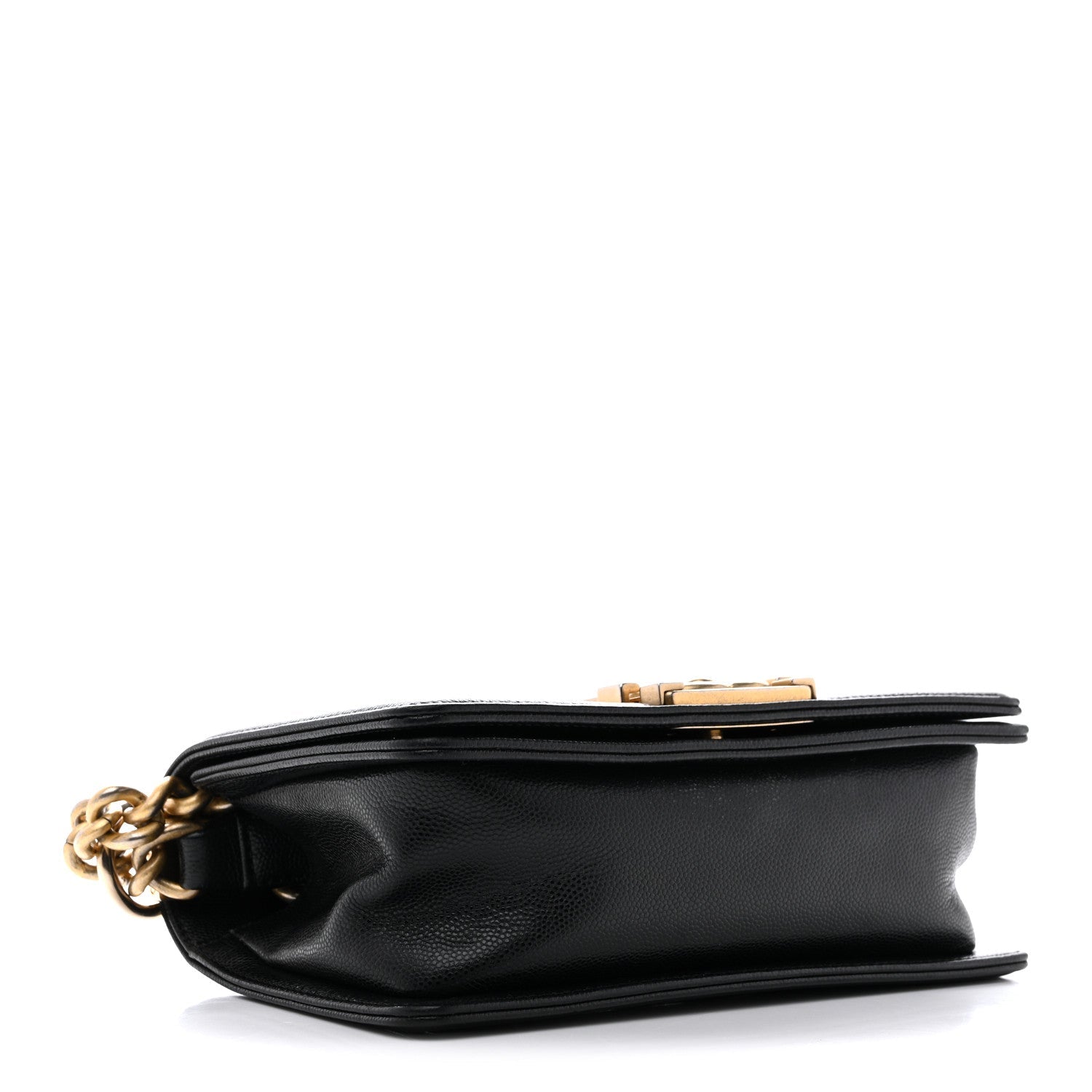 Caviar Quilted Small Boy Flap Black