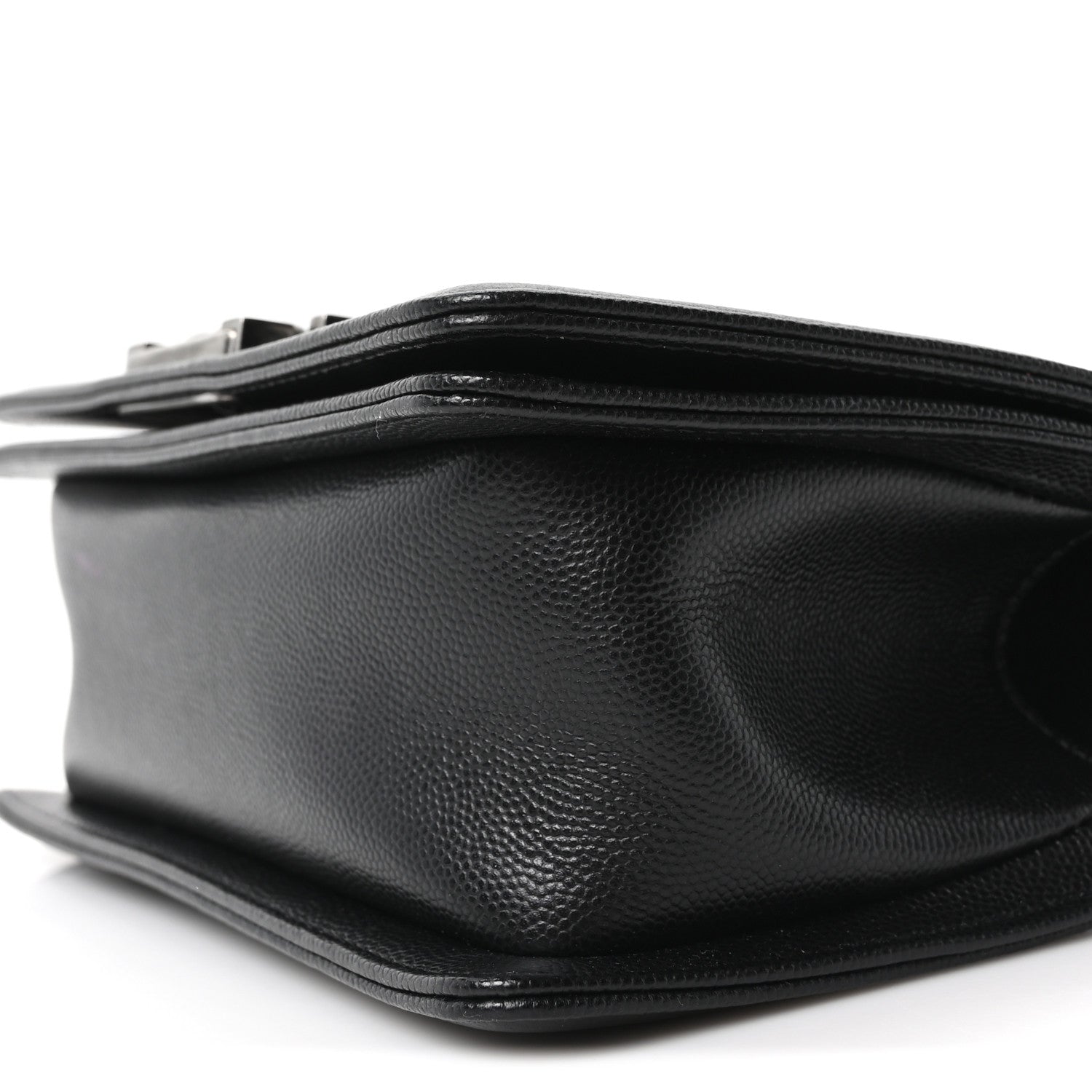 Caviar Quilted Small Boy Flap Black