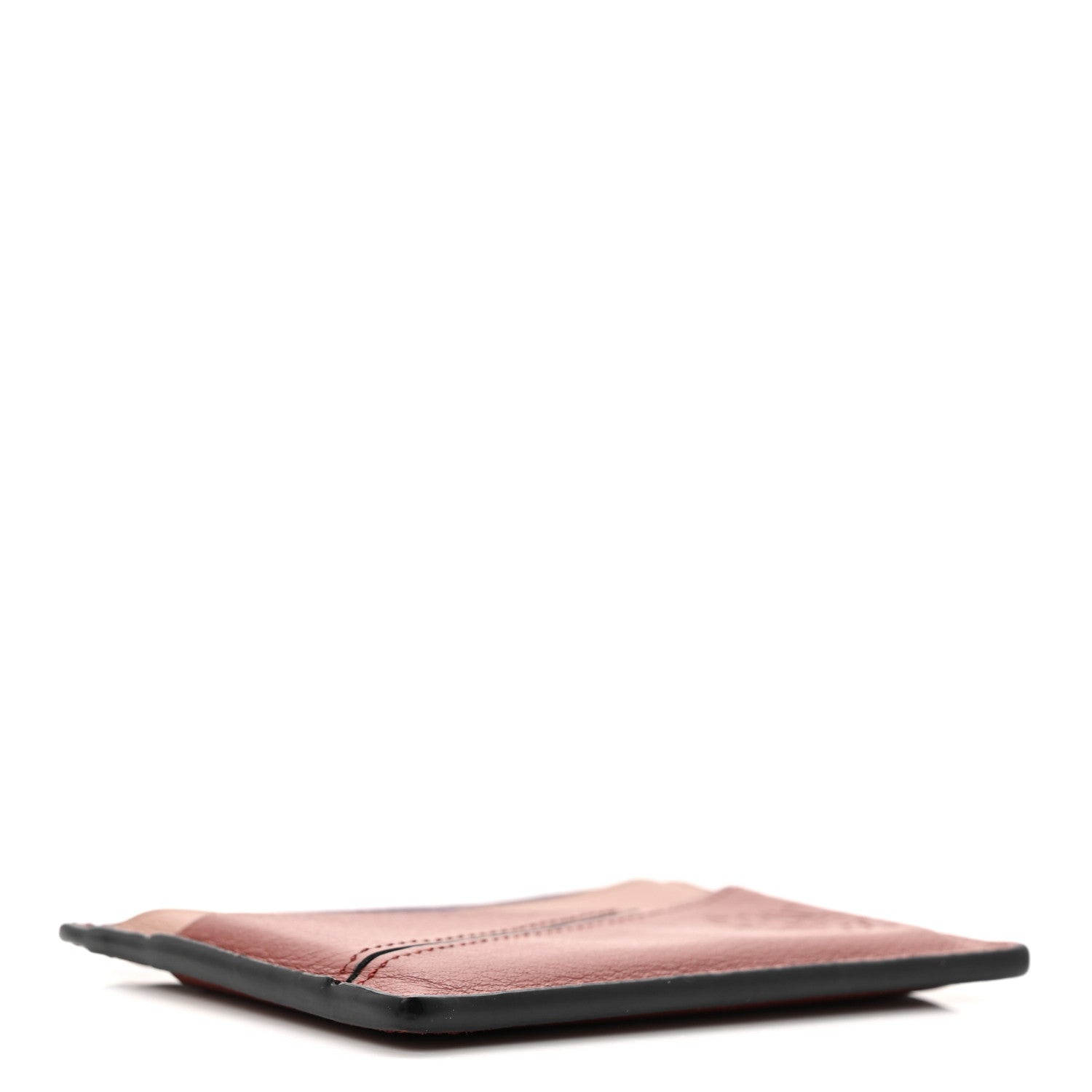 Calfskin Puzzle Colorblock Card Holder Multicolor