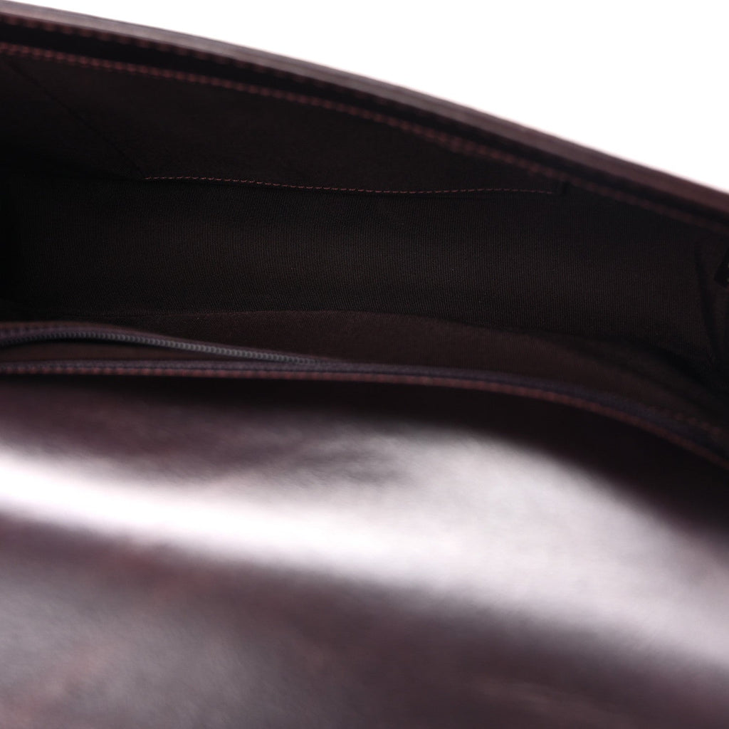 Goatskin Quilted New Medium Boy Handle Flap Burgundy