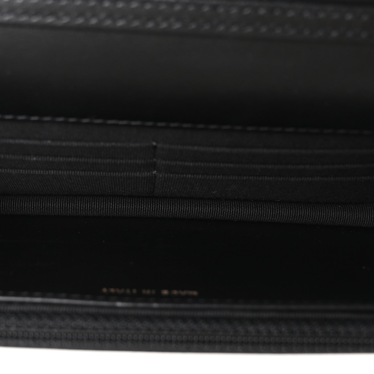 Calfskin Quilted Maxi Pearl Wallet On Chain WOC Black