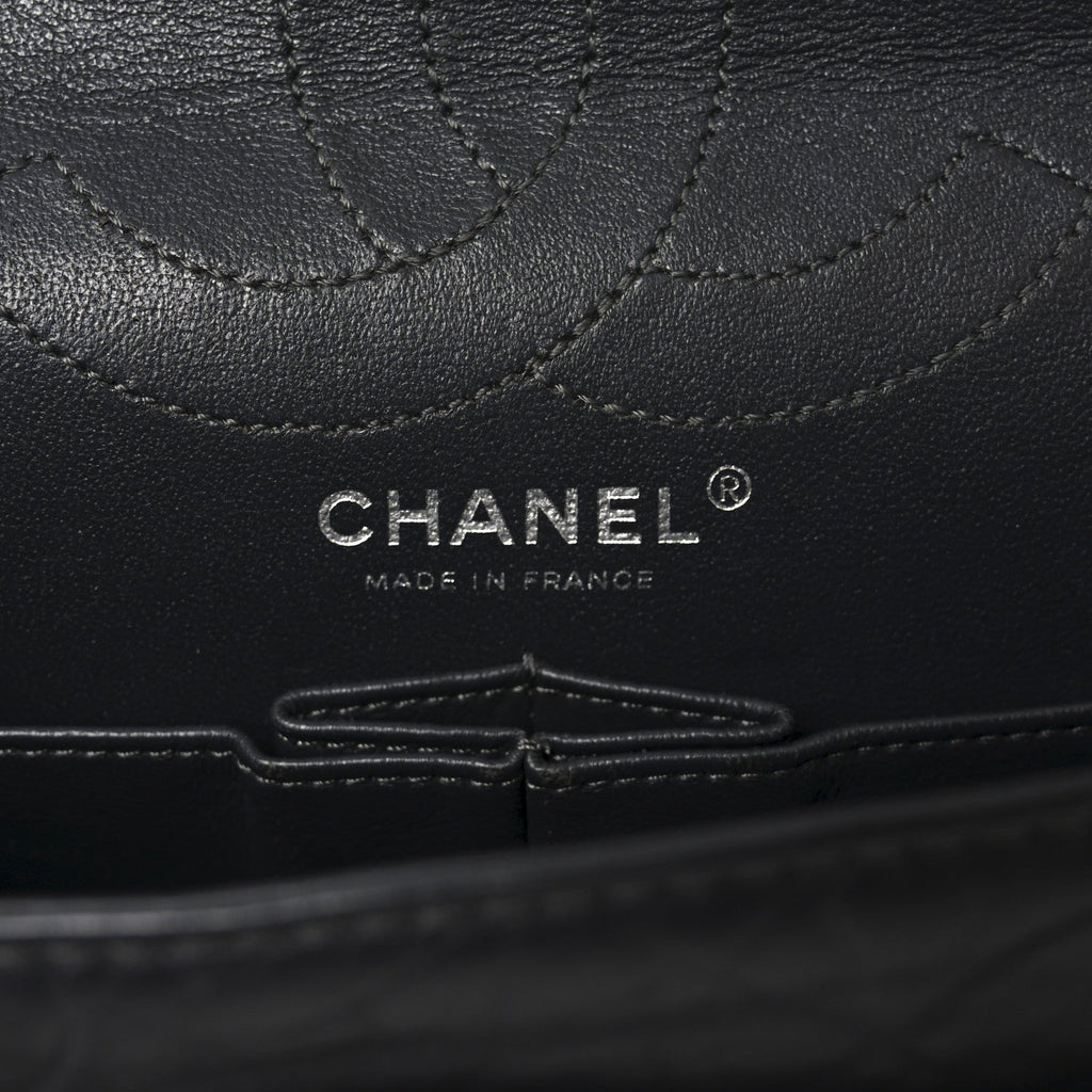 Aged Calfskin Quilted 2.55 Reissue 226 Flap Grey