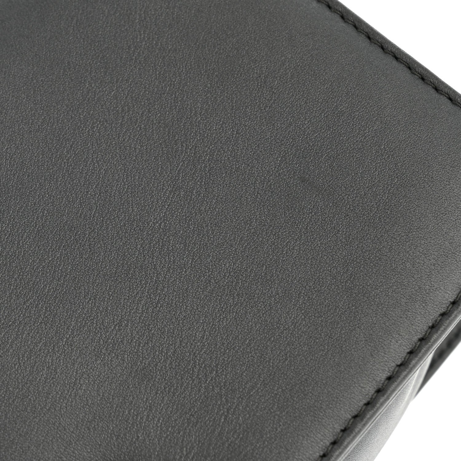 Metallic Calfskin Quilted Small Boy Flap Dark Silver