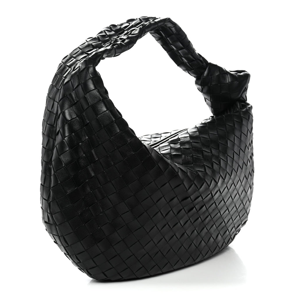 Nappa Intrecciato Small Jodie Hobo Black