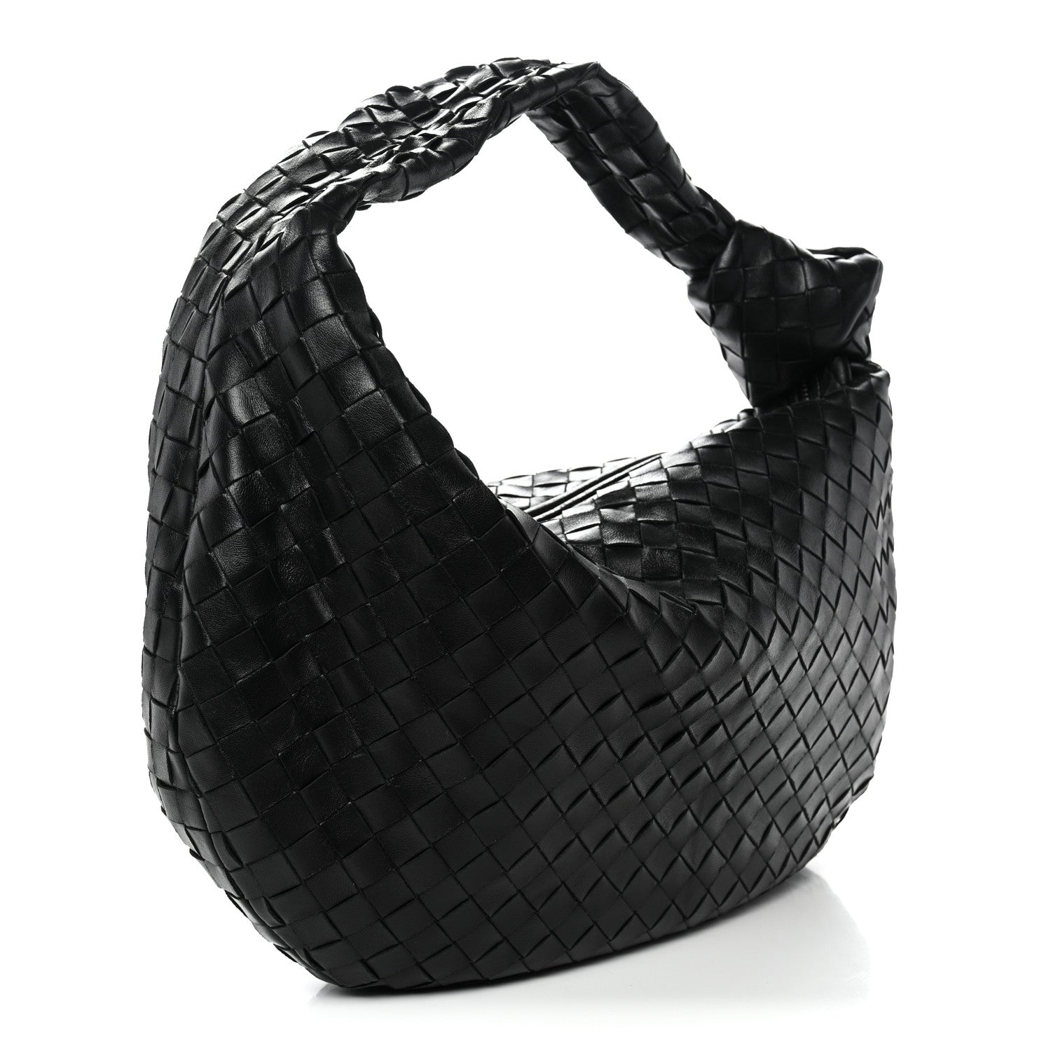 Nappa Intrecciato Small Jodie Hobo Black