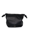 Mellow Nappa Donut Chain Mini Flamenco Knot Clutch Black