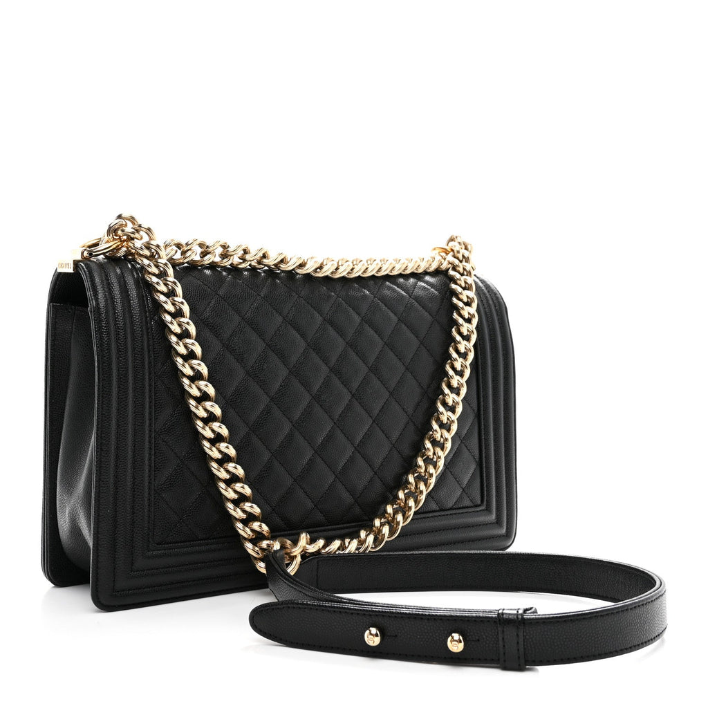 Caviar Quilted New Medium Boy Flap Black