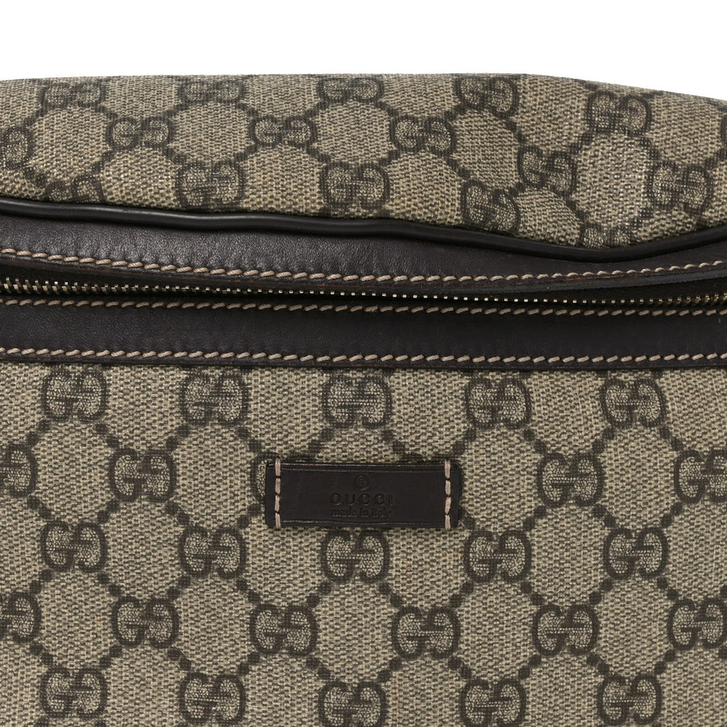 GG Supreme Monogram Belt Bag Dark Brown