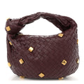 Nappa Intrecciato Studded Teen Jodie Hobo Barolo