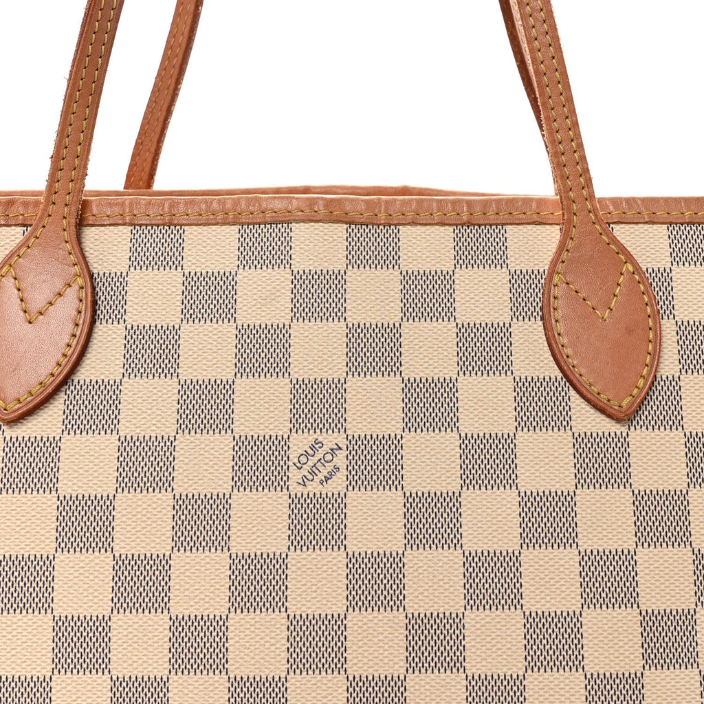 Damier Azur Neo Neverfull MM Rose Ballerine