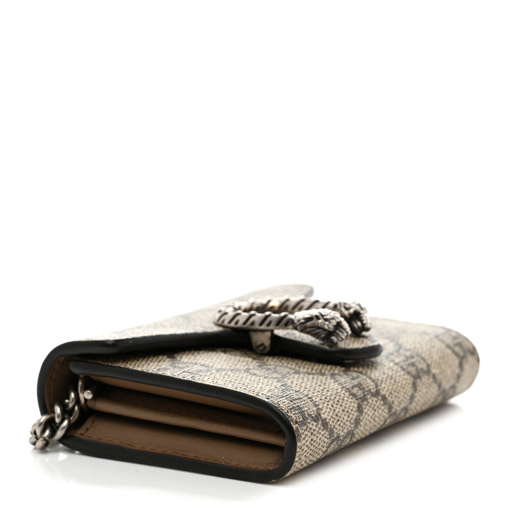 GG Supreme Monogram Dionysus Coin Purse Taupe