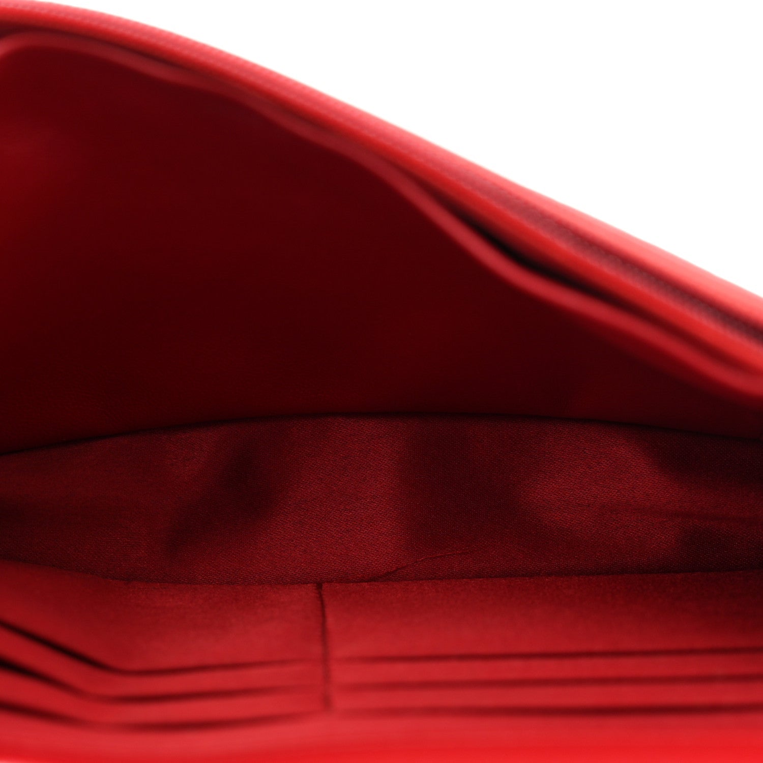 Lambskin Camellia Embossed Wallet On Chain WOC Red