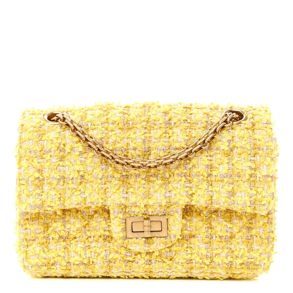 Tweed Quilted 2.55 Reissue Mini Flap Yellow