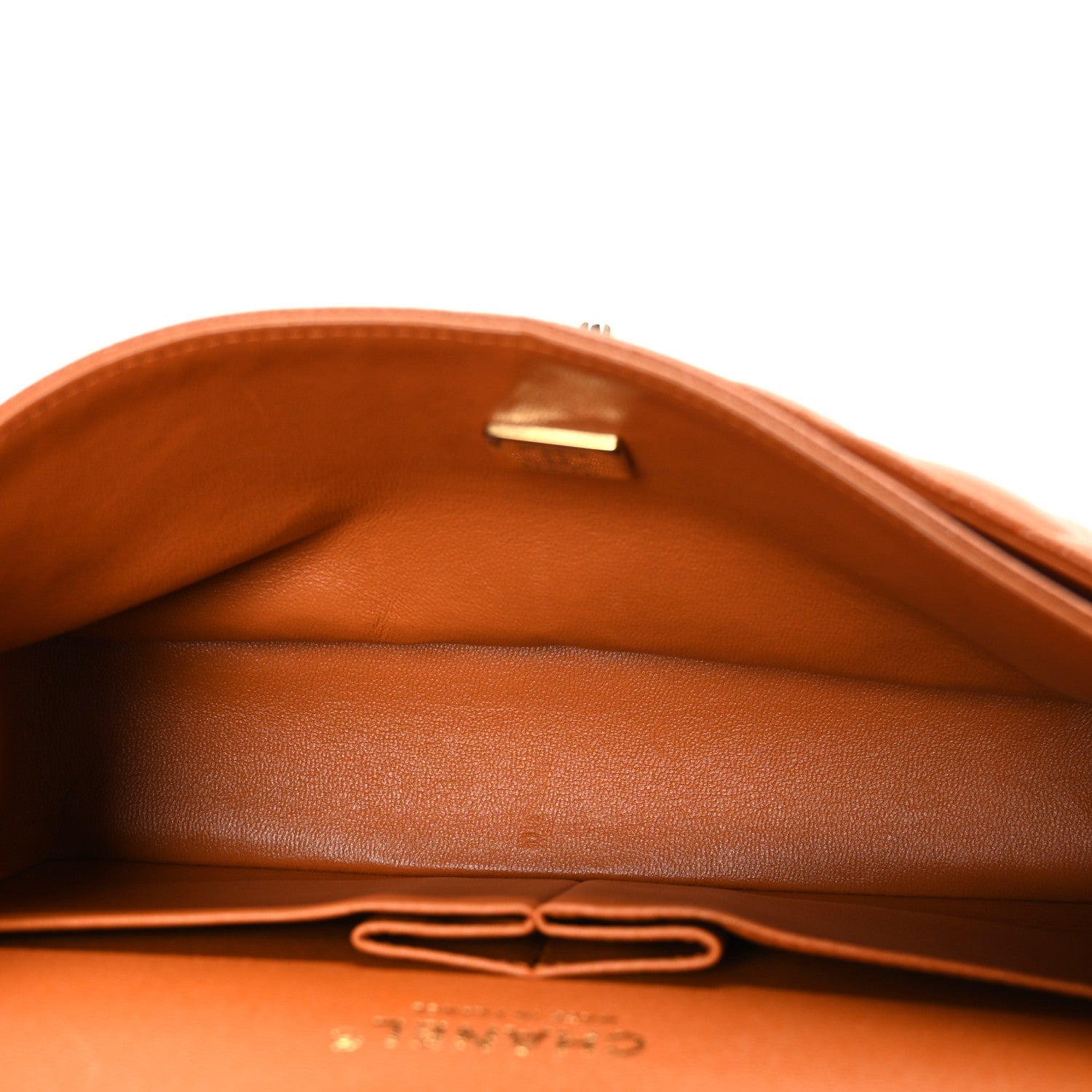 Caviar Quilted Small Double Flap Light Brown