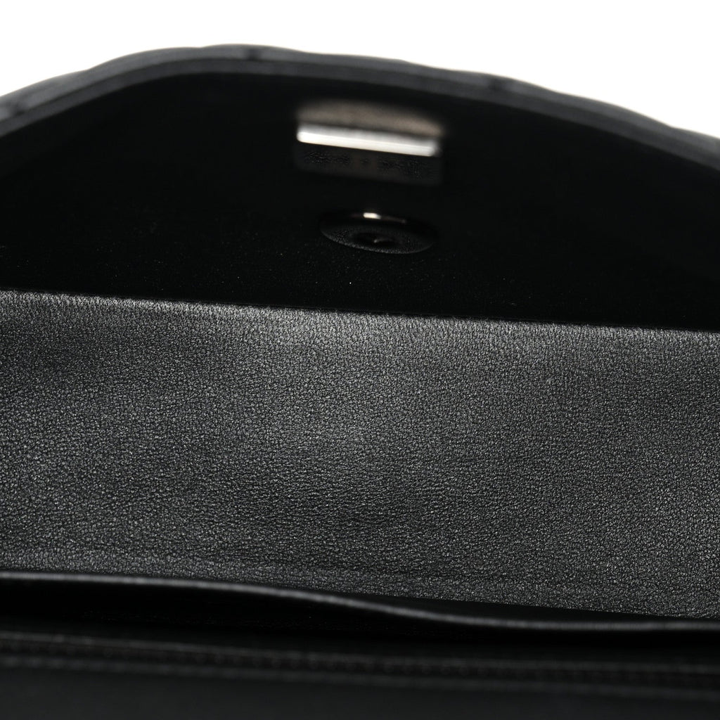 Lambskin Quilted Mini Rectangular Flap So Black