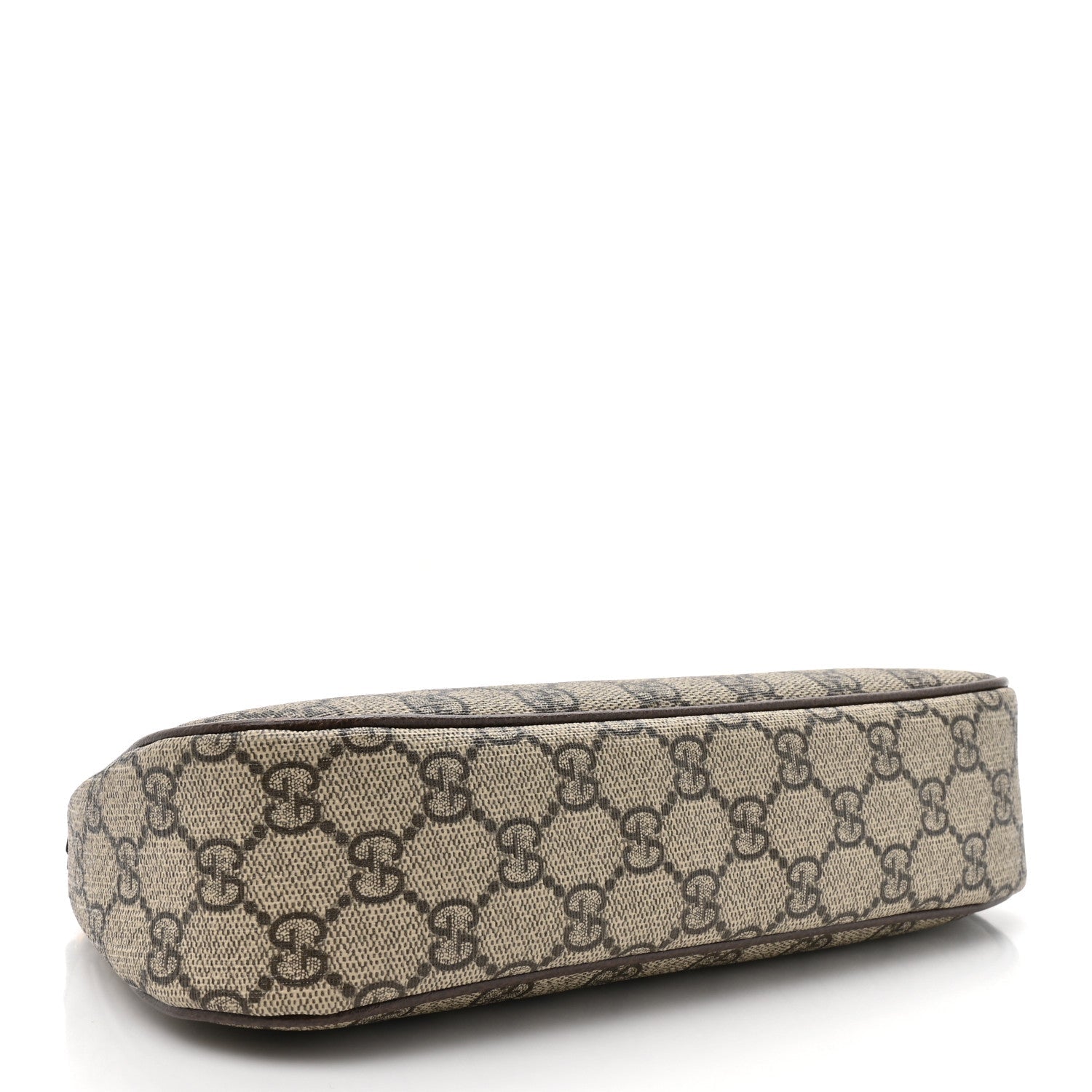 GG Supreme Monogram Textured Dollar Calfskin Web Small Ophidia GG Handbag Beige Ebony New Acero